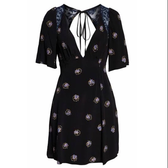 NWT Free People Mockingbird Embroidered Mesh Inset Minidress - Picture 11 of 11